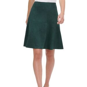 A-line skirt green